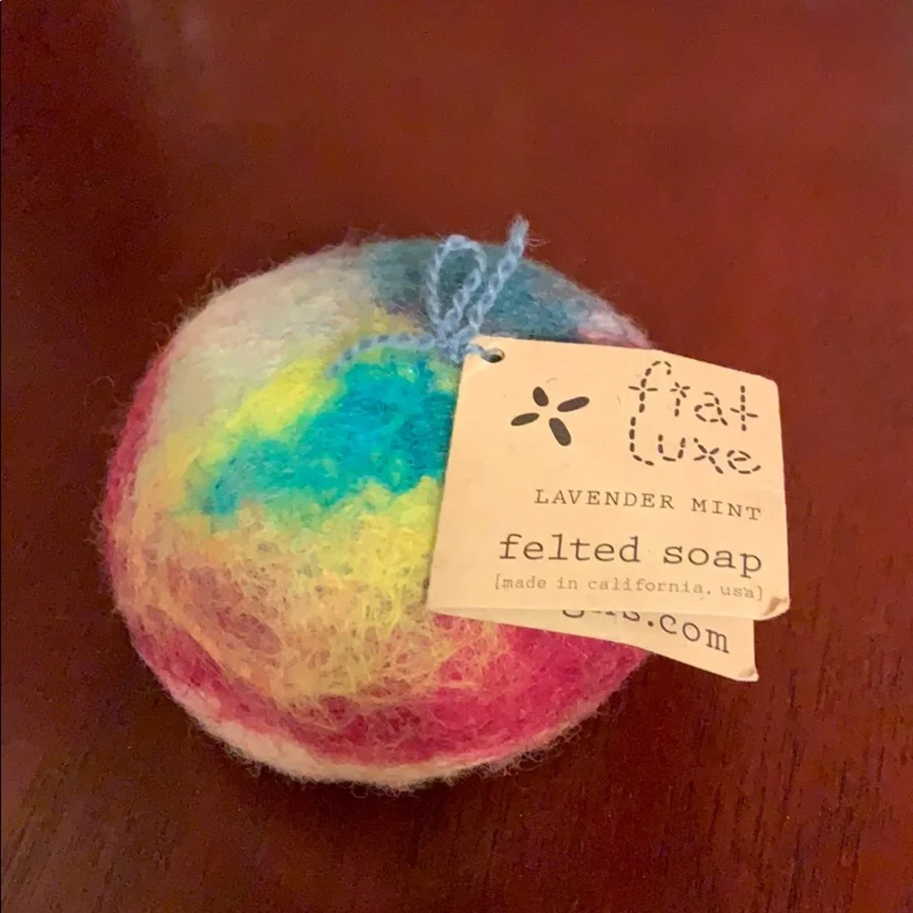Fiat luxe felted soap lavender mint NWT